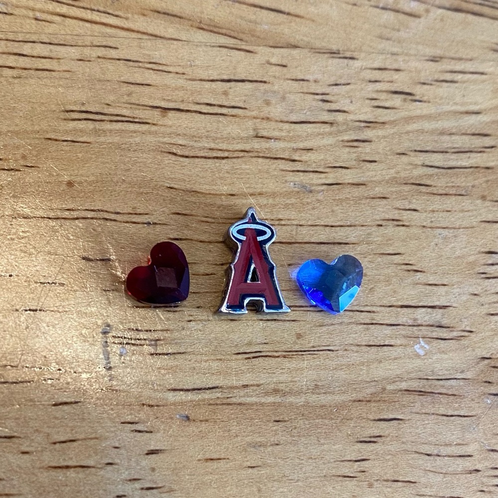 Origami Owl Anaheim Angels MLB Baseball Charm Set NWOT